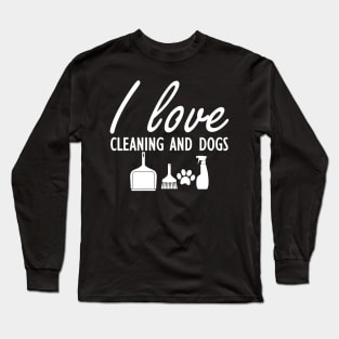 Housemaid - I love cleaning and dogs Long Sleeve T-Shirt